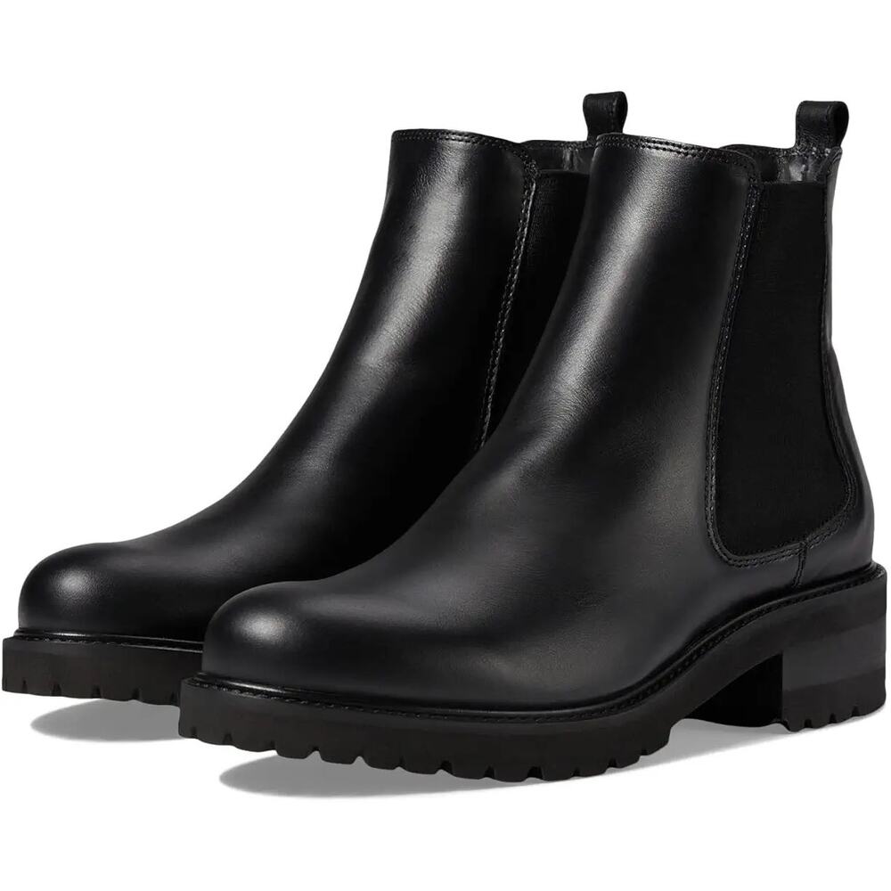 Black Leather Ankle Boots